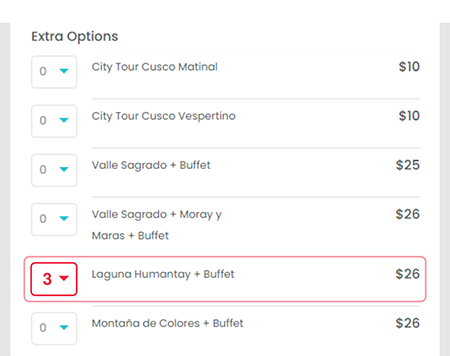 Extras Ruta Amazónica Machu Picchu